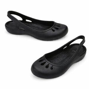 CROCS Slingback Black Ballet Flats – Women’s US 6 * Casual Minimalist Slip-On
